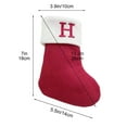 thumbnail image 3 of Kbndieu Christmas Stockings with Initials, Super Soft White Plush Cuff Classic Monogrammed Knitted Christmas Stockings for Christmas Party Fireplace Family Hanging Stocking Decorations H, 3 of 6