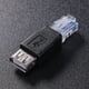 thumbnail image 4 of Convertidor de cable de red LAN Ethernet RJ45 macho a USB hembra con cabezal de cristal CHAXIN, 4 of 8