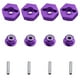 thumbnail image 1 of Hobbypark - Adaptadores de eje de transmisión hexagonal de rueda de aluminio de 12 mm (4P) y contratuercas M4 (4P) para Redcat Racing ExceedRc HSP Himoto Rc Hobby accesorios de coche, morado Hobbypark 756970385264, 1 of 1