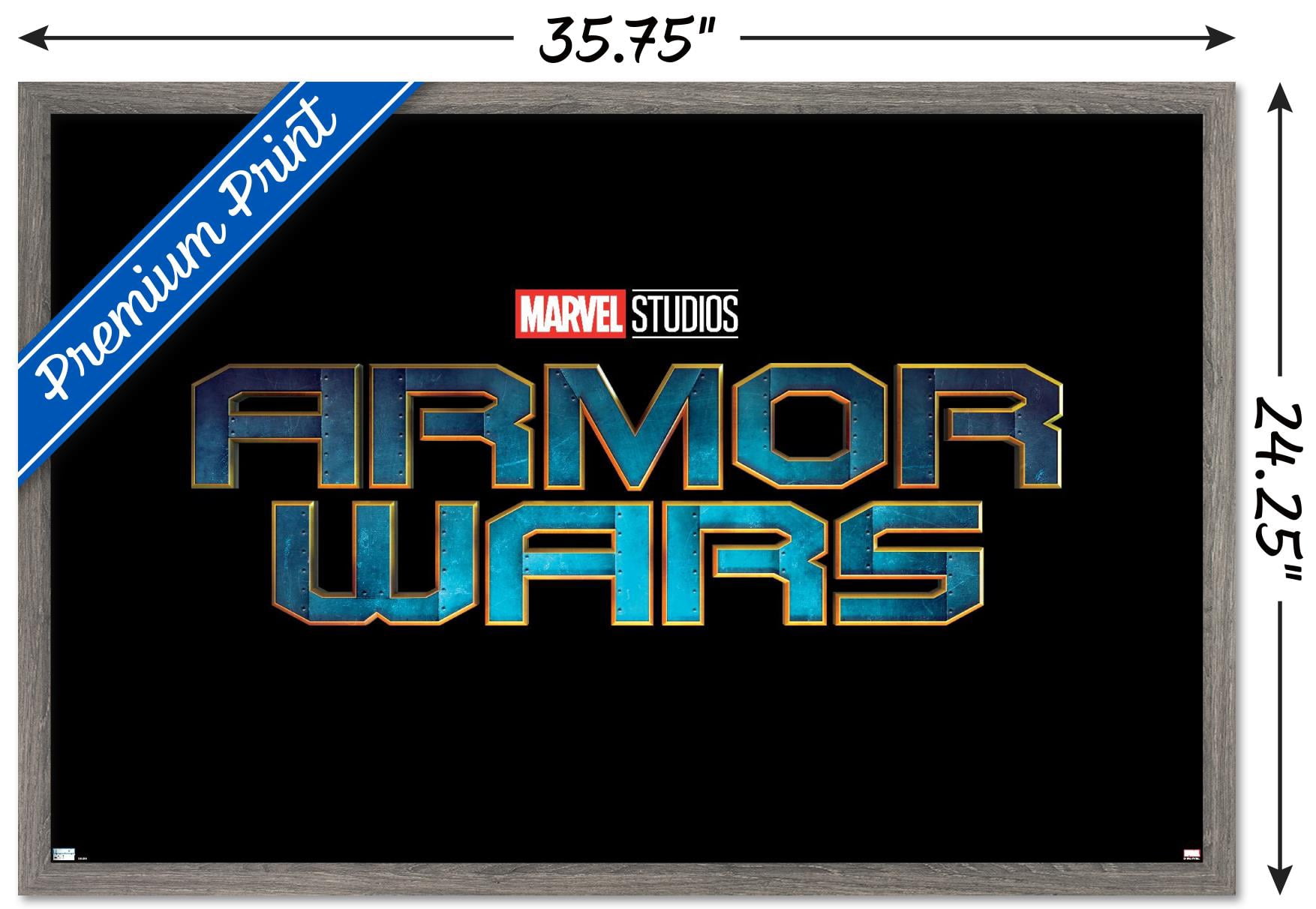 Marvel Armor Wars - Logo Wall Poster, 22.375" x 34", Framed