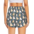 thumbnail image 2 of Lsque Cartoon Bulldog 1 Printed Women's Running Shorts with Liner Pockets,Elastic Quick Dry Workout Athletic Gym Yoga Shorts,Womens High Waist Shorts-Medium, 2 of 9