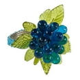 thumbnail image 1 of Saro Lifestyle Design Fleurs et Feuilles Serviette Perlée Anneau Aqua - Ensemble de 4, 1 of 1
