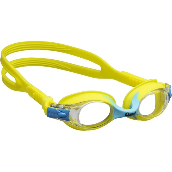 Cressi Dolphin 2.0 Goggle (Yellow/Blue, Clear Lens)