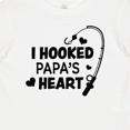 thumbnail image 4 of Inktastic I Hooked Papa's Heart with Fishing Rod Boys or Girls Baby T-Shirt, 4 of 5