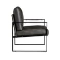 thumbnail image 7 of Xukmct Faux Leather Upholstery Accent Chair with Black Metal Frame, Modern Comfort Armchair for Living Room, Office, Bedrooom, Dark Gray, 7 of 7