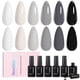 thumbnail image 1 of Set de esmaltes en gel con forma de escarabajos, gris, 6 colores, para manicura y bricolaje, 1 of 6