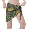 thumbnail image 3 of Kll Carnival Mardi Gras3 Print Women'S Sarong Coverups Short Bathing Suit Wrap Skirt Beach Wrap Swimsuit Cover Ups, 3 of 7