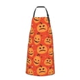 thumbnail image 3 of XMXT 1 Pcs Waterproof Kitchen Cooking Apron, Orange Pumpkin Ghost Faces Adjustable Aprons for Women Men with Pockets, 3 of 9