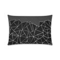 thumbnail image 1 of BSDHOME Taie d'Oreiller Design Lignes Noires Impression Recto-Verso 20x30 Pouces, 1 of 1