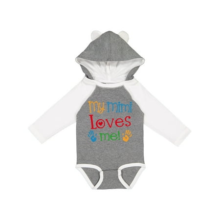 

Inktastic My Mimi Loves Me Cute Gift Baby Boy or Baby Girl Long Sleeve Bodysuit