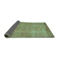 thumbnail image 2 of Ahgly Company Indoor Square Abstract Turquoise Blue Contemporary Area Rugs, 4' Square, 2 of 4