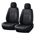 thumbnail image 4 of Coverado Black Car Seat Covers Full Set, Waterproof Premium Leather Front and Back Seat Protectors, Designer Auto Interior Accessories, Universal Fit Most Cars Sedan SUVs Pick-up Trucks, 4 of 14