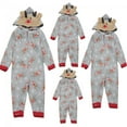 thumbnail image 2 of Morttic Matching Family Christmas Pajamas Onesies 2023 Reindeer Hooded Holiday Nightwear Xmas Pjs Sets Household Sleepwear, 2 of 7