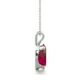thumbnail image 4 of SuperJeweler 1 Carat Oval Shape Ruby Necklace In Sterling Silver, 18 Inches For Women, 4 of 5