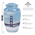 thumbnail image 2 of Golden State Bridge Large Urns For Human Ashes Adult Female - Cremation Urn For Ashes Adult Mother - Cremains Gifts For Decorative 10Inch To 200 Cubic Inches Capacity Include Velvet Bag, 2 of 2