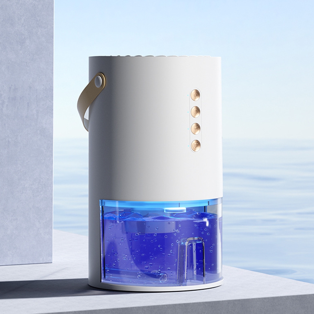 WINDLAND Dehumidifier Household Small Moisture Absorbing Bedroom Quiet Dehumidification Machine with Colorful LED Light