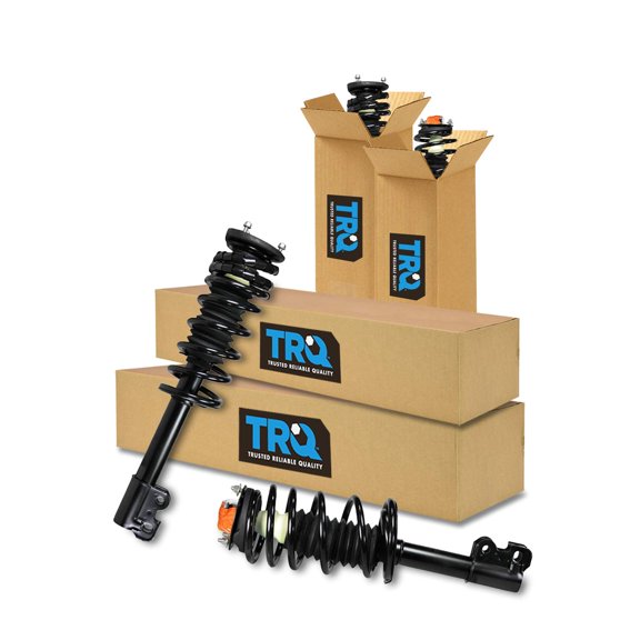 TRQ Front and Rear Strut & Coil Spring Assembly Set Driver & Passenger Sides Fits Select 91-92 Saturn SC 93-02 SC1 SC2 91-02 SL SL1 SL2 93-99 SW1 93-01 SW2
