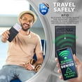 thumbnail image 4 of Alban Genuine Leather Slim Passport Holder with RFID Protection - Navy Blue, 4 of 6