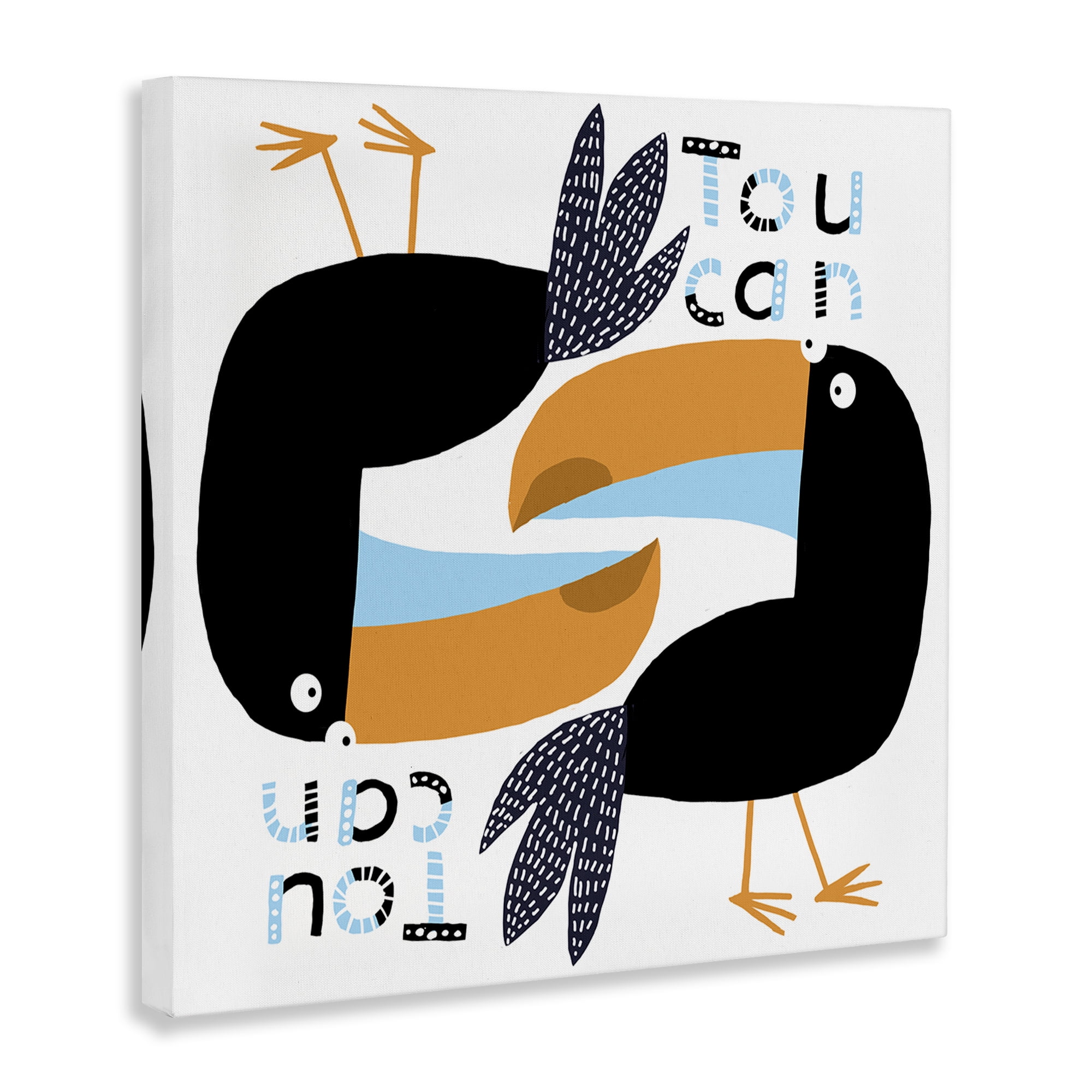 Stupell Industries Tropical Toucan Birds Animals Painting Wrapped Canvas Art Print Wall Art, 36 x 36