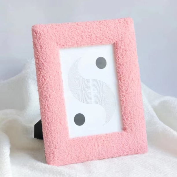 Elegante marco de fotos de mesa de terciopelo para fotos de 6 pulgadas, diseño simple y exquisito, decoración de lujo para el hogar, perfecto para mostrar fotos familiares o recuerdos especiales