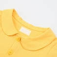 thumbnail image 3 of ENFLASH Girls Summer Dress Short Sleeve Button Down Embroidery A Line Kids Casual Dresses for 2-7 Year, 3 of 8