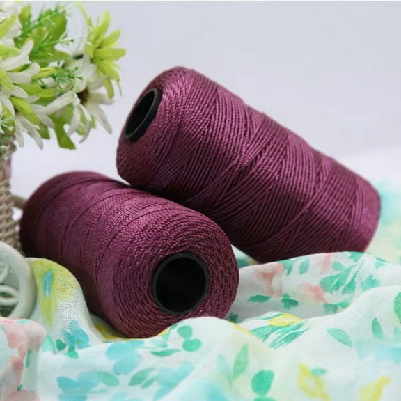 Nvzi Yarn for Crocheting - 2 Pack x 100g Nylon Blend Shiny Thread - Premium Craft Yarn for DIY Projects, Knitting & Home Decor,purple