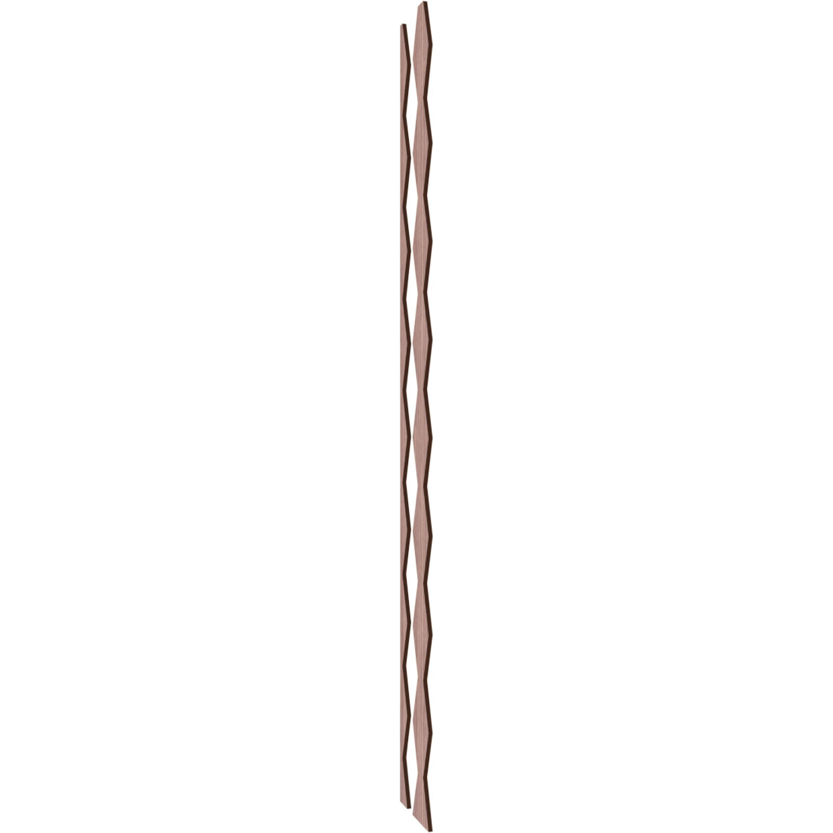 Ekena Millwork 47"H x 1/4"T Cimarron Adjustable Wood Decorative Slat Wall Panel Kit, Walnut (contains 23 Slats + 1 Straight Edge Starter Slat)