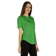 thumbnail image 2 of Inkmeso Coupe Régulière Col Rond Uni pour Femmes Manches Courtes Décontractées Tee-Shirt Doux, 2 of 7