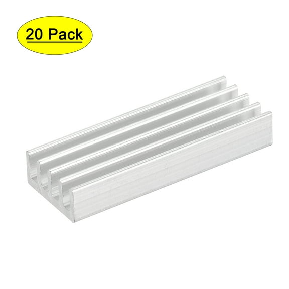 30x11x5mm Aluminum Heatsink Electronics Cooler for MOS IC Chip Silver 20 Pcs