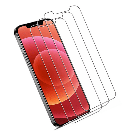 3 PACK BLUUMTEK Screen Protector For iPhone 12 Pro Max Tempered Glass Screen Protector (6.7 Inch)