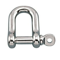 STAINLESS STEEL 316 STRAIGHT "D" SHACKLE 3/16" (S0115-0005)