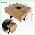 thumbnail image 2 of 4-Way Extendable Coffee Table with 4 Hidden Storage, Sturdy Particle Board for Living Room - Customizable & Organized, 2 of 17