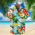 thumbnail image 2 of ZCFZJW Hawaiian Shirts for Men Funny Print Summer Short Sleeve Button Down Graphic T-Shirts Loose Regular Fit Comfy Beach Holiday Vacation Tees Tops Multicolor L, 2 of 5