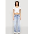thumbnail image 2 of Womens WAX Straight Whiskered Jeans, 2 of 5
