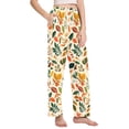 thumbnail image 2 of FORMRS Women's Pajama Pants with Pockets Soft Comfy Loungewear Sleep Bottom, Sizes S-2XL, Beige Retro Leaves, 2 of 8
