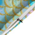 thumbnail image 4 of HAHDAXIA Mermaid Print Bedding Solid Comforter Set for All Seasons,3 Pieces(1 Comforter+2 Pillowcases),Soft Microfiber Bedding Set King(90"x90"), 4 of 7