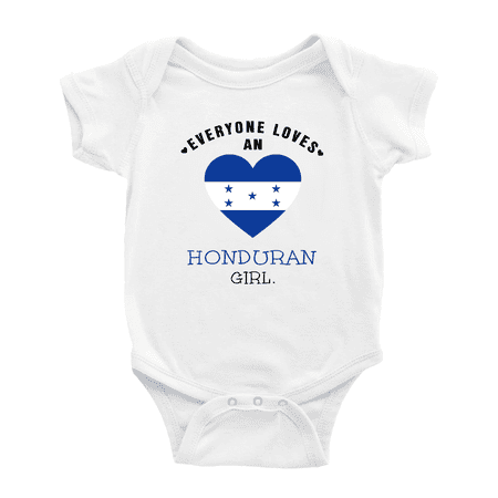 

Everyone Loves an Honduran Girl Cute Baby Bodysuit Romper (White 0-3 Months)