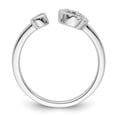 thumbnail image 2 of Auriga Fine Jewelry 14K White Gold Lab Grown Diamond Initial O Adjustable Ring for Women (Carat: 0.19cttw, Clarity: SI2, Color: GH), 2 of 4