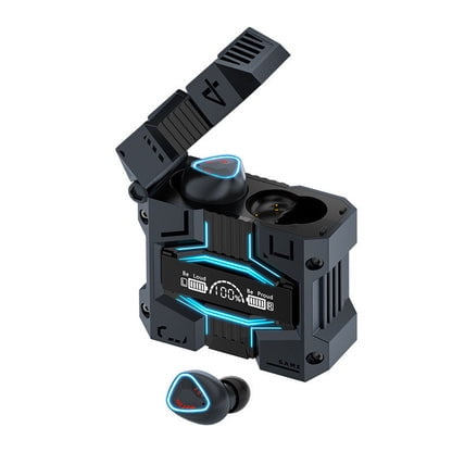 Audífonos Inalámbricos Bluetooth,Nuevos Auriculares Deportivos 5.3 en el Oído con Pantalla Digital Y Caja de Carga,Audífonos de Control Táctil de Cancelación Activa de Ruido Bluetooth Inalámbricos
