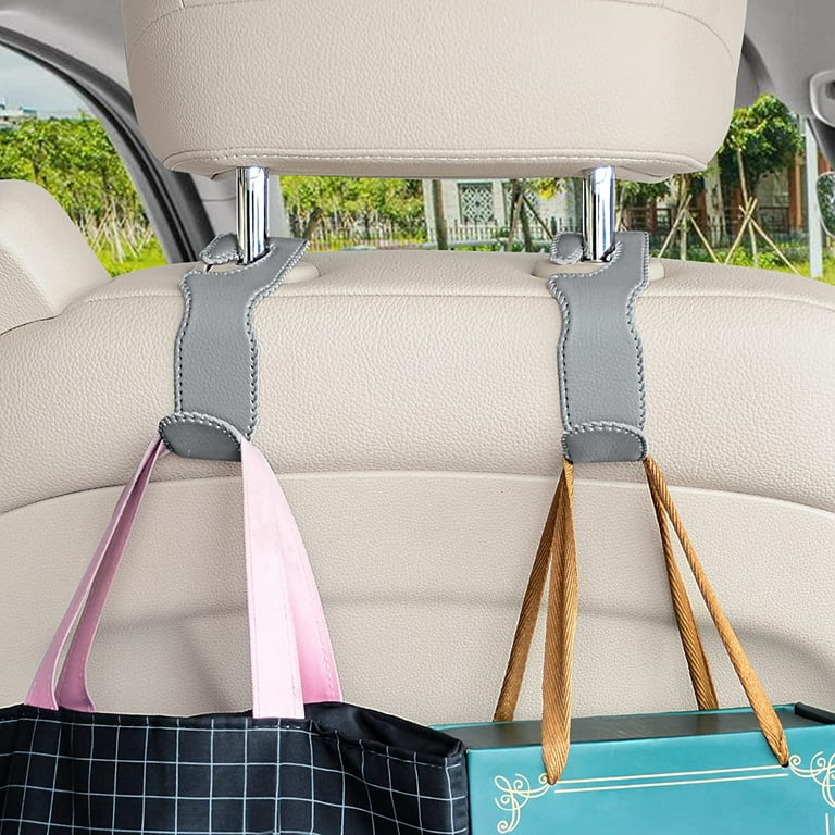 FYY Car Seat Headrest Hooks, 4 Pack Durable Car Back Seat Hooks Hanger for  Purses and Bags Foldable Organizer Storage Hooks for Handbag Purse Grocery