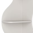 thumbnail image 3 of Yowos Corner Bookshelf, 5 Tier Modern Wall Shelf White Bookcase Wavy Small Storage Rack Stylish Accent for Small Space, Plant Stand, 3 of 10