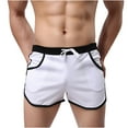 thumbnail image 2 of Handshe Men's Loose Straight Beach Medium Comfortable Pants Casual Sports Five Point Pants, 2 of 7