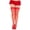 Red, variant on Women's Plus Size Fishnet Thigh High with Silicon Lace Top 4992Q-WHITE