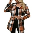 thumbnail image 2 of BVOFAR Flannel Shackets Jackets for Women Fashion Button Down Plaid Shirts with Pockets Lapel Long Sleeve Shirt Fall Trendy Tops, 2 of 9