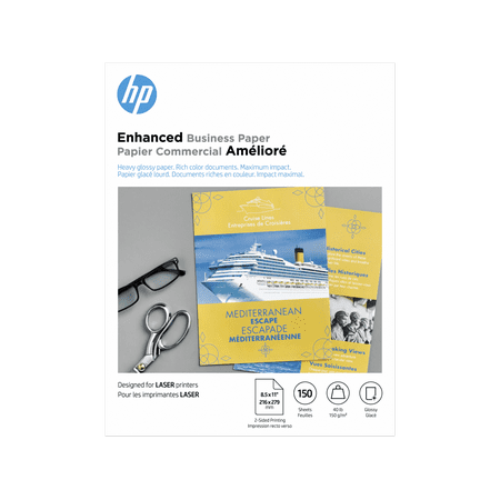 HP Enhanced Business Paper, Glossy, 40 lb, 8.5 x 11 in. (216 x 279 mm), 150 sheets Q6611A