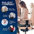thumbnail image 4 of Coccyx Cushion for Tailbone Pain, Memory Foam Seat Cushion, Black Mesh Fabric, 18X14 in, 1 Pc, Pressure Relief Seat Cushion, Butt Cushion for Long Sitting, office Seat Cushion, 4 of 6