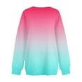 thumbnail image 5 of Tdoqot Womens Trendy Sweatshirts- Pullover Casual Gradient Crewneck Tunic Tops Sky Blue Size M, 5 of 5