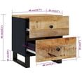 thumbnail image 3 of vidaXL Bedside Cabinet 15.7"x13"x18.1" Solid Wood Mango, 3 of 11