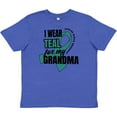 thumbnail image 3 of Inktastic I Wear Teal For My Grandma Ovarian Cancer Awareness Youth T-Shirt, 3 of 5