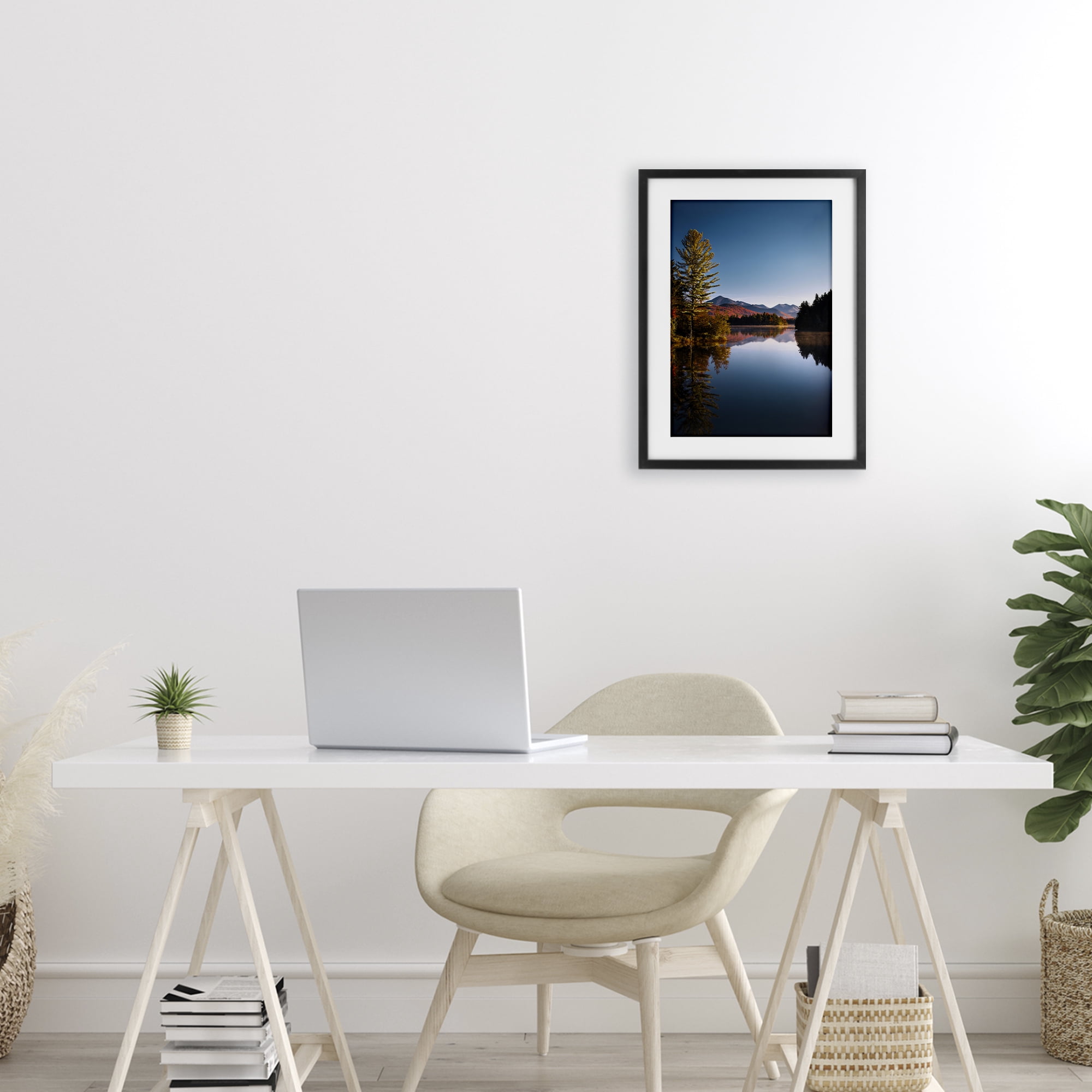 Stupell Industries Autumn Morning Wilderness Black Framed Print Under Glass, design by Jonathan Zaharek